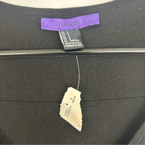 NWT Forever 21 Blue Metallic Sleeveless Geometric Bodycon Mini Dress Size Small - Picture 7 of 9